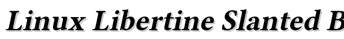 Linux Libertine Slanted Bold font